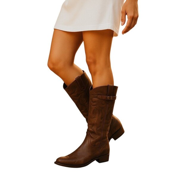 Matisse Shoes - Matisse Creed Tooled Leather Boots Brown Size 8